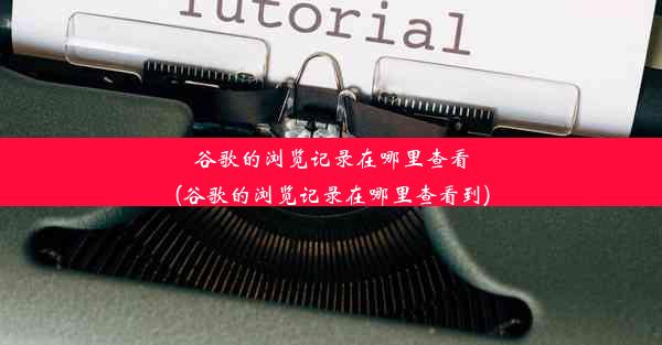 谷歌的浏览记录在哪里查看(谷歌的浏览记录在哪里查看到)