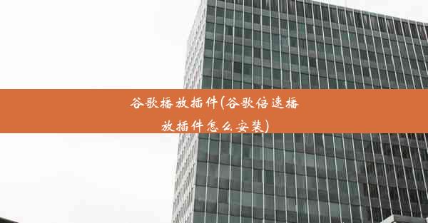 谷歌播放插件(谷歌倍速播放插件怎么安装)