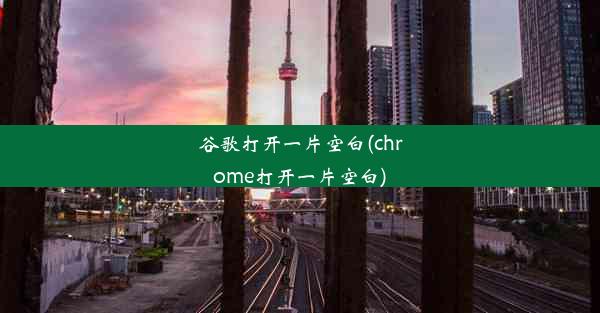 谷歌打开一片空白(chrome打开一片空白)