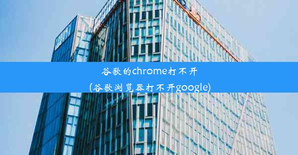 谷歌的chrome打不开(谷歌浏览器打不开google)