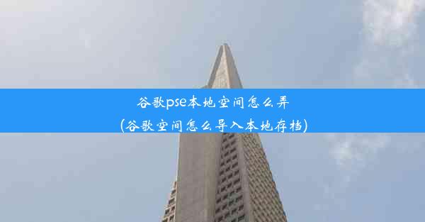 谷歌pse本地空间怎么弄(谷歌空间怎么导入本地存档)