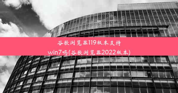 谷歌浏览器119版本支持win7吗(谷歌浏览器2022版本)