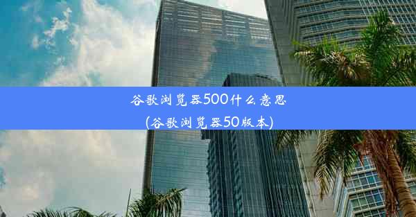 谷歌浏览器500什么意思(谷歌浏览器50版本)