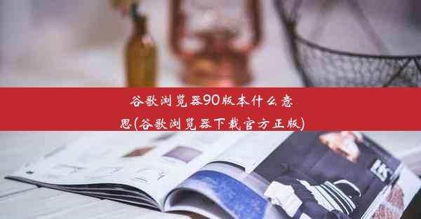 谷歌浏览器90版本什么意思(谷歌浏览器下载官方正版)