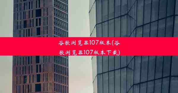 谷歌浏览器107版本(谷歌浏览器107版本下载)