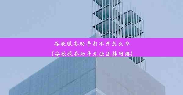 谷歌服务助手打不开怎么办(谷歌服务助手无法连接网络)