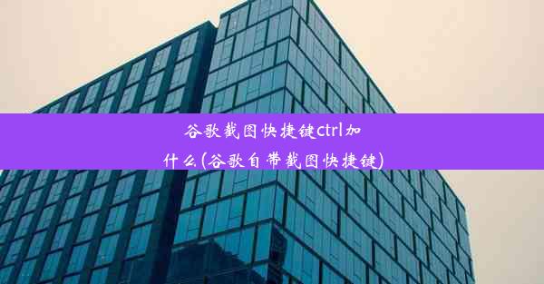 谷歌截图快捷键ctrl加什么(谷歌自带截图快捷键)