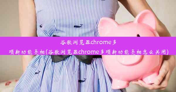 谷歌浏览器chrome多项新功能亮相(谷歌浏览器chrome多项新功能亮相怎么关闭)