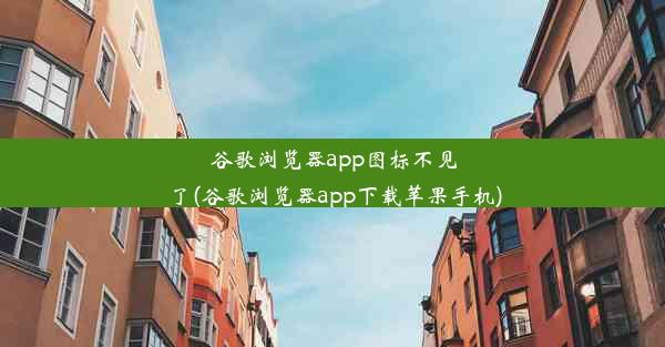 谷歌浏览器app图标不见了(谷歌浏览器app下载苹果手机)