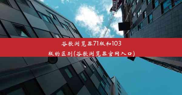 谷歌浏览器71版和103版的区别(谷歌浏览器官网入口)