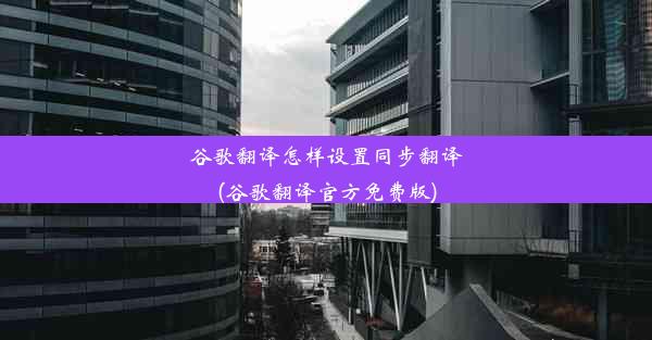 谷歌翻译怎样设置同步翻译(谷歌翻译官方免费版)