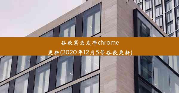 谷歌紧急发布chrome更新(2020年12月5号谷歌更新)