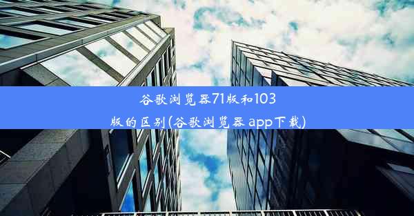 谷歌浏览器71版和103版的区别(谷歌浏览器 app下载)