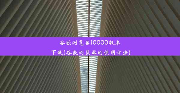 谷歌浏览器10000版本下载(谷歌浏览器的使用方法)