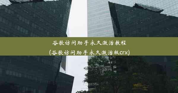 谷歌访问助手永久激活教程(谷歌访问助手永久激活版crx)