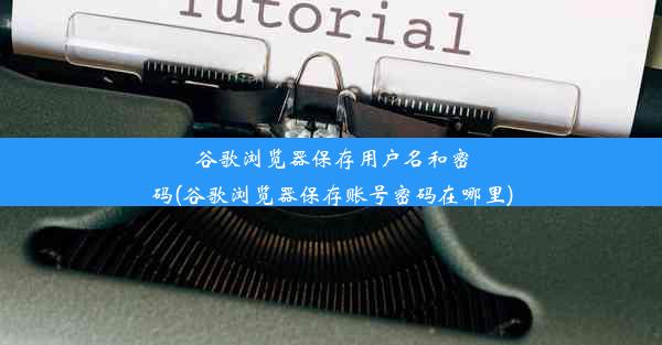 谷歌浏览器保存用户名和密码(谷歌浏览器保存账号密码在哪里)