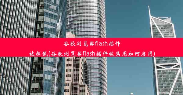 谷歌浏览器flash插件被拦截(谷歌浏览器flash插件被禁用如何启用)