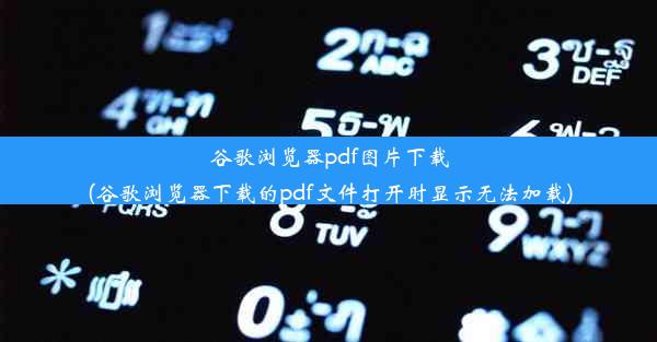 谷歌浏览器pdf图片下载(谷歌浏览器下载的pdf文件打开时显示无法加载)