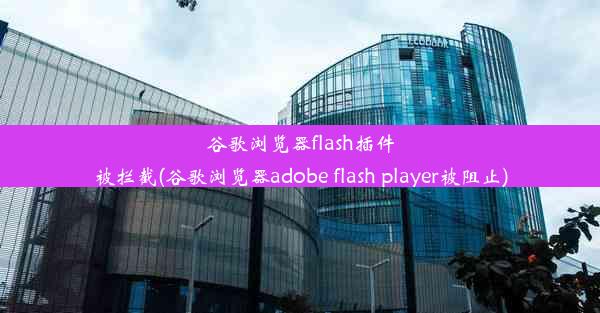 谷歌浏览器flash插件被拦截(谷歌浏览器adobe flash player被阻止)