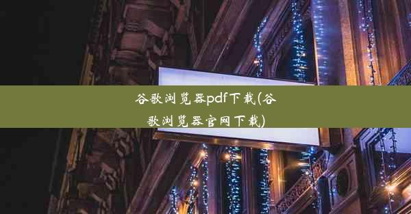 谷歌浏览器pdf下载(谷歌浏览器官网下载)