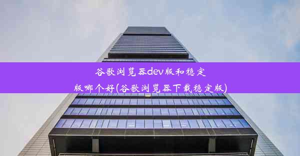 谷歌浏览器dev版和稳定版哪个好(谷歌浏览器下载稳定版)