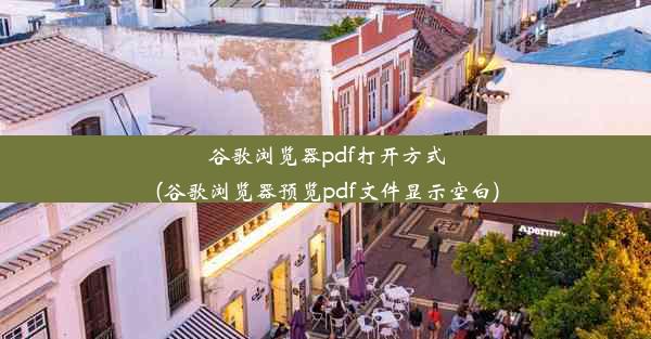 谷歌浏览器pdf打开方式(谷歌浏览器预览pdf文件显示空白)