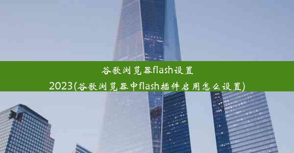 谷歌浏览器flash设置2023(谷歌浏览器中flash插件启用怎么设置)