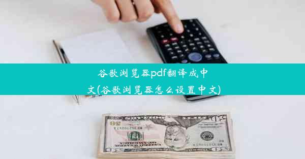 谷歌浏览器pdf翻译成中文(谷歌浏览器怎么设置中文)