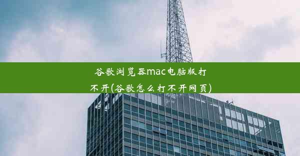 谷歌浏览器mac电脑版打不开(谷歌怎么打不开网页)