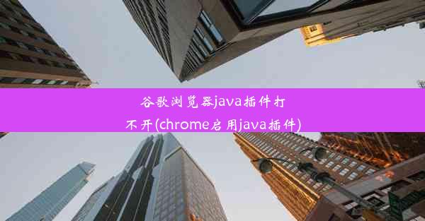 谷歌浏览器java插件打不开(chrome启用java插件)