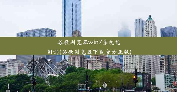 谷歌浏览器win7系统能用吗(谷歌浏览器下载官方正版)