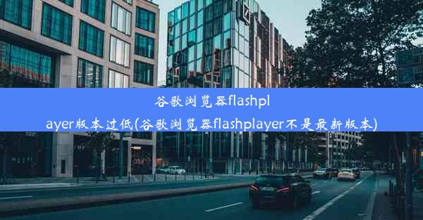 谷歌浏览器flashplayer版本过低(谷歌浏览器flashplayer不是最新版本)