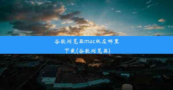 谷歌浏览器mac版在哪里下载(谷歌浏览器)