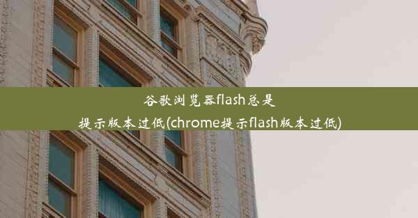 谷歌浏览器flash总是提示版本过低(chrome提示flash版本过低)