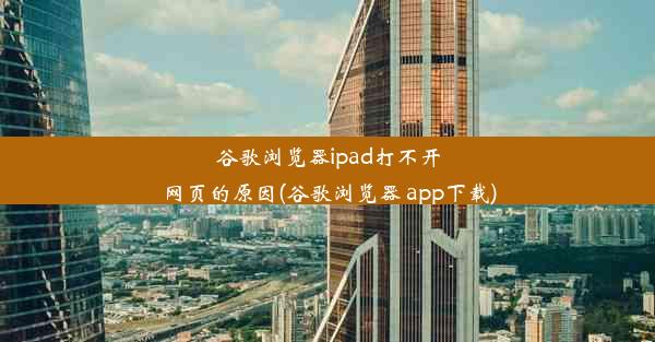 谷歌浏览器ipad打不开网页的原因(谷歌浏览器 app下载)