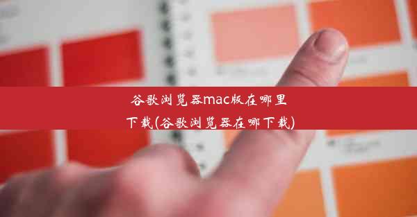 谷歌浏览器mac版在哪里下载(谷歌浏览器在哪下载)