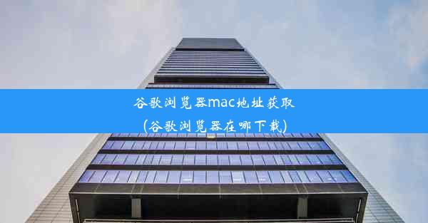 谷歌浏览器mac地址获取(谷歌浏览器在哪下载)