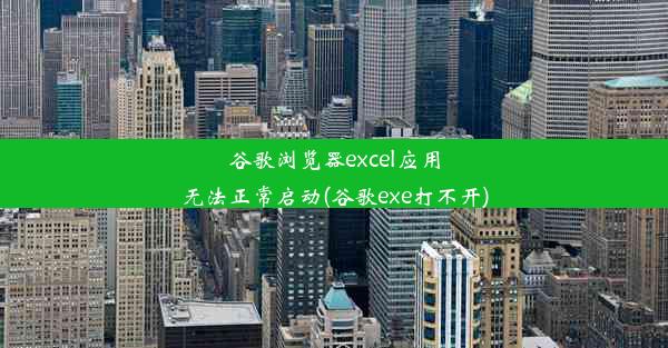 谷歌浏览器excel应用无法正常启动(谷歌exe打不开)