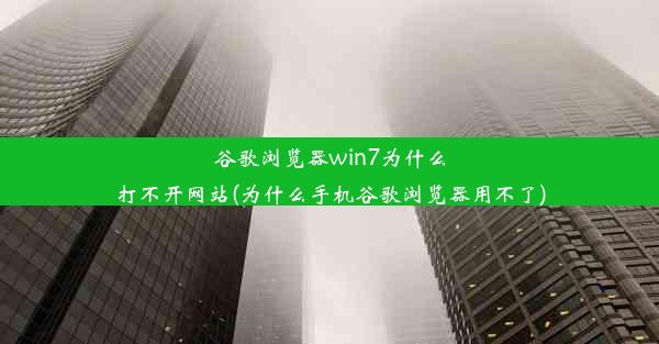 谷歌浏览器win7为什么打不开网站(为什么手机谷歌浏览器用不了)