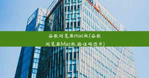 谷歌浏览器mac版(谷歌浏览器Mac版 验证码图片)