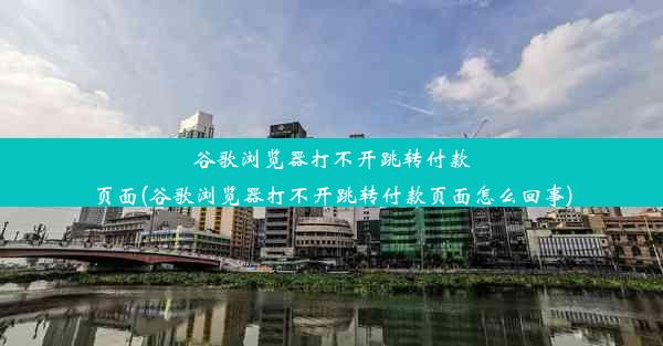 谷歌浏览器打不开跳转付款页面(谷歌浏览器打不开跳转付款页面怎么回事)