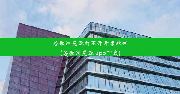 谷歌浏览器打不开开票软件(谷歌浏览器 app下载)