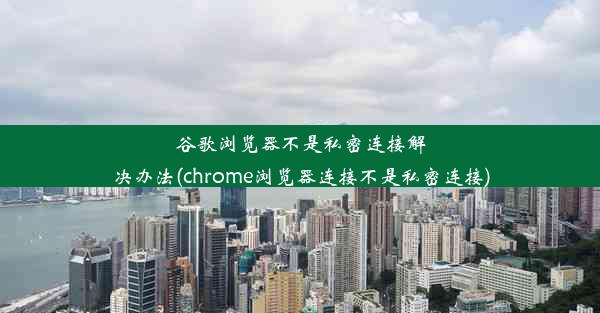 谷歌浏览器不是私密连接解决办法(chrome浏览器连接不是私密连接)