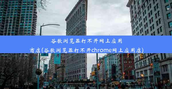 谷歌浏览器打不开网上应用商店(谷歌浏览器打不开chrome网上应用店)