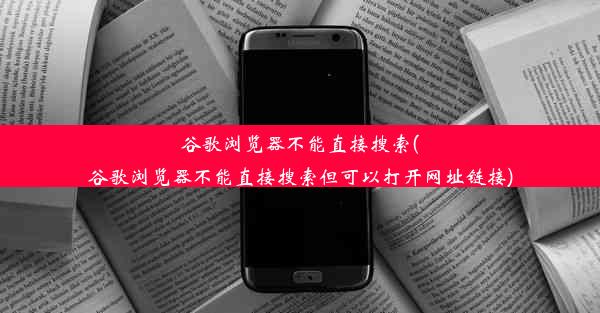 谷歌浏览器不能直接搜索(谷歌浏览器不能直接搜索但可以打开网址链接)