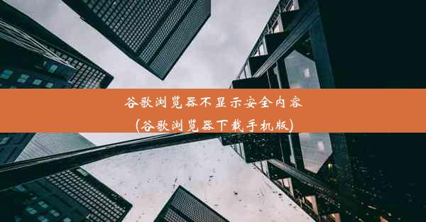 谷歌浏览器不显示安全内容(谷歌浏览器下载手机版)