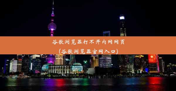 谷歌浏览器打不开内网网页(谷歌浏览器官网入口)