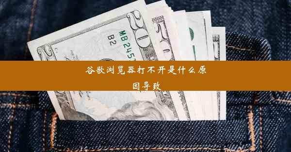 谷歌浏览器打不开是什么原因导致