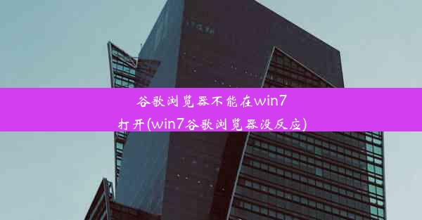 谷歌浏览器不能在win7打开(win7谷歌浏览器没反应)