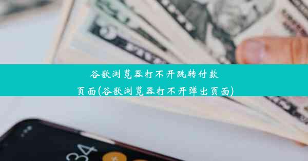 谷歌浏览器打不开跳转付款页面(谷歌浏览器打不开弹出页面)